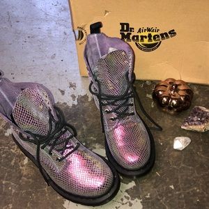 Dr. Martens Iridescent Mirror Shift Suede Boot